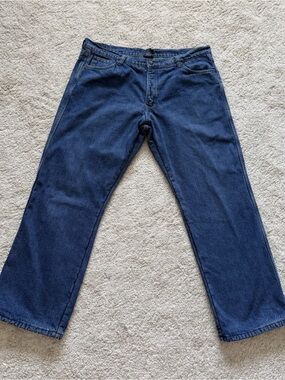 SMITH'S Workwear  Men's Relaxed Straight Jeans in Navy Blue